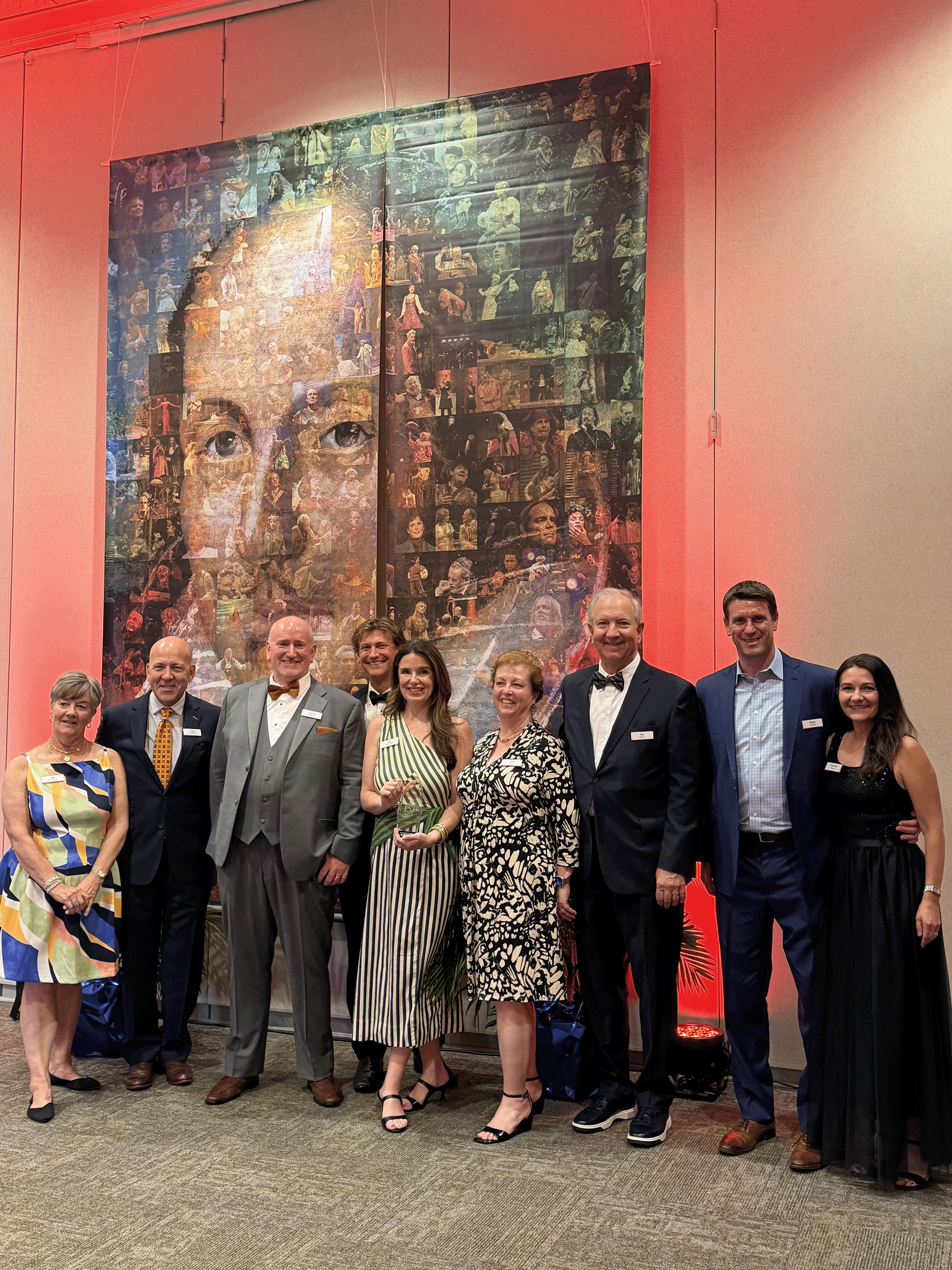 B. Braun team members accepting the Will Shakespeare Award at the Pennsylvania Shakespeare Festival Luminosity Gala.