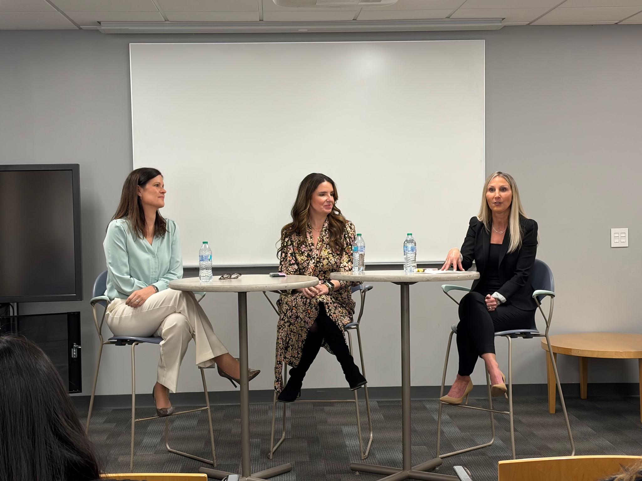 B. Braun leaders participating in a panel discussion with Northampton Community College students.