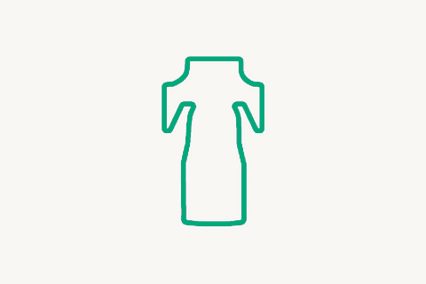 Green syringe adaptor lock icon.