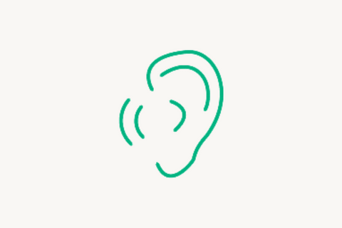 Green ear icon.