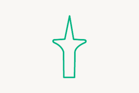Green spike icon.