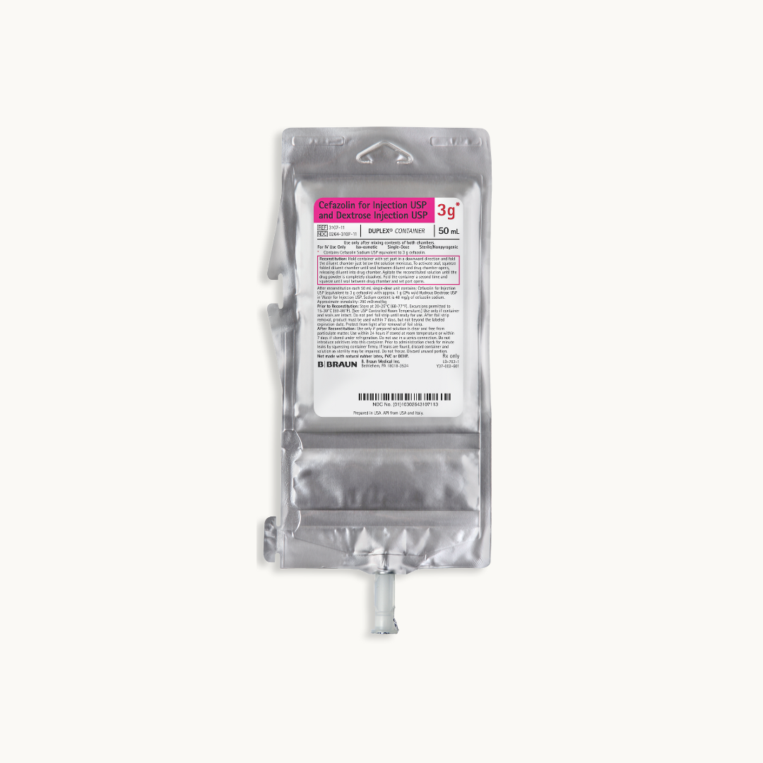 Image of Cefazolin 3 g for Injection USP.