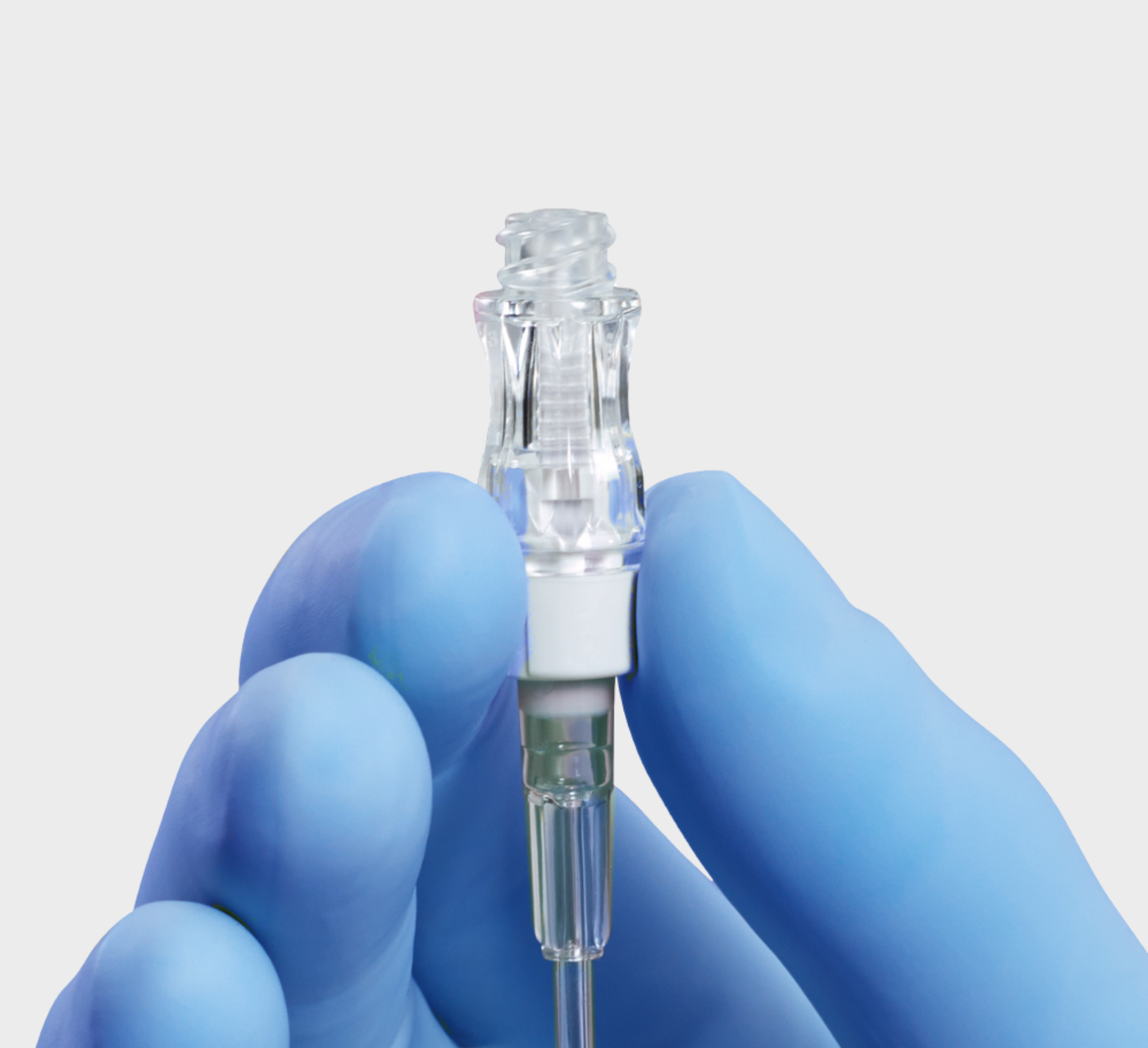 Close up of a Needleless Connector.