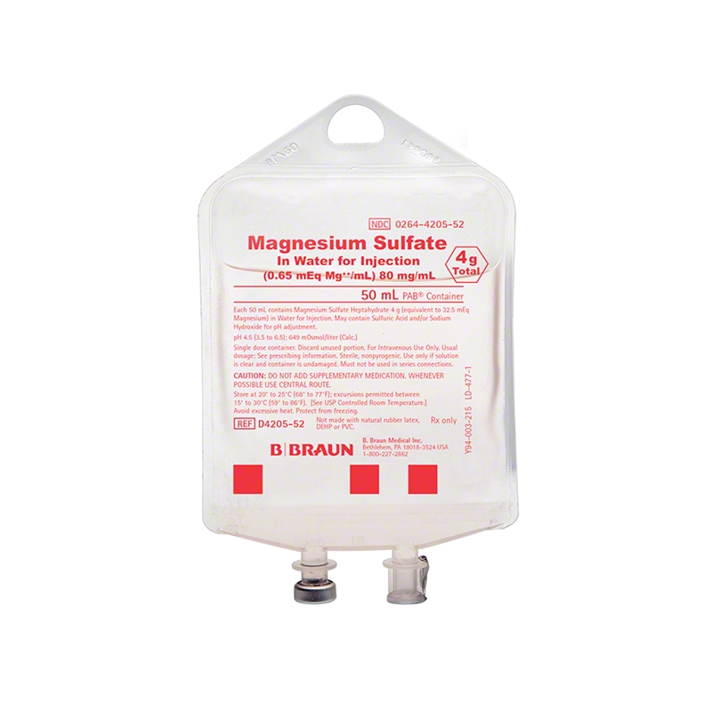 Magnesium Sulfate in Water for Injection, 4 g/50 mL