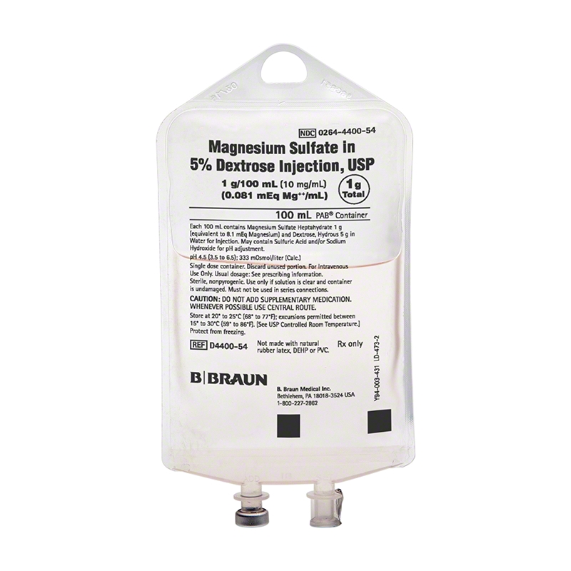 Magnesium Sulfate in 5% Dextrose, 1 g/100 mL