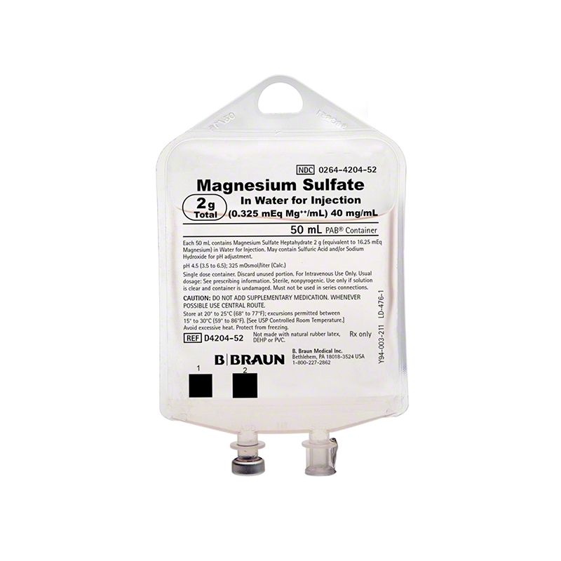 Magnesium Sulfate in Water for Injection, 2 g/50 mL