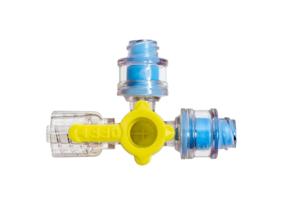 ULTRAPORT™ Zer0 High-Flow 4-Way Stopcock with Dual Valve Port