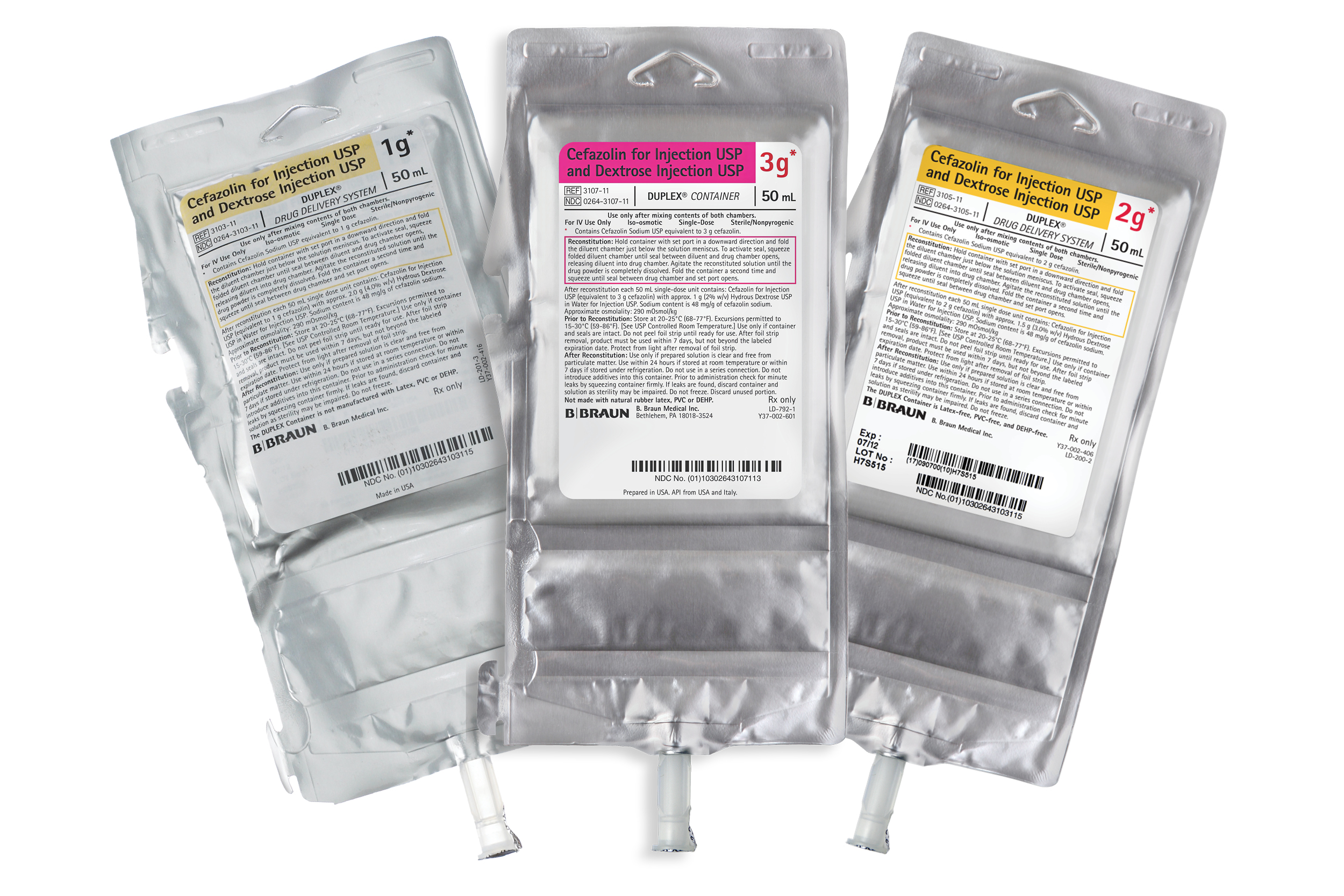 Cephalosporins in the DUPLEX® Container