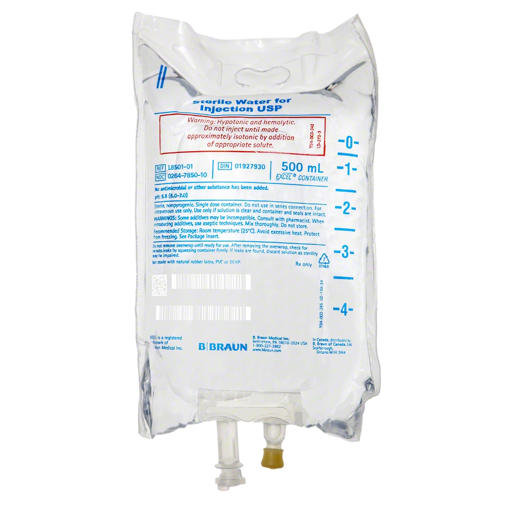 Sterile Water for Injection USP, 500 mL